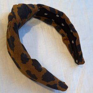 Lele Sadoughi Leopard Cordouroy Headband